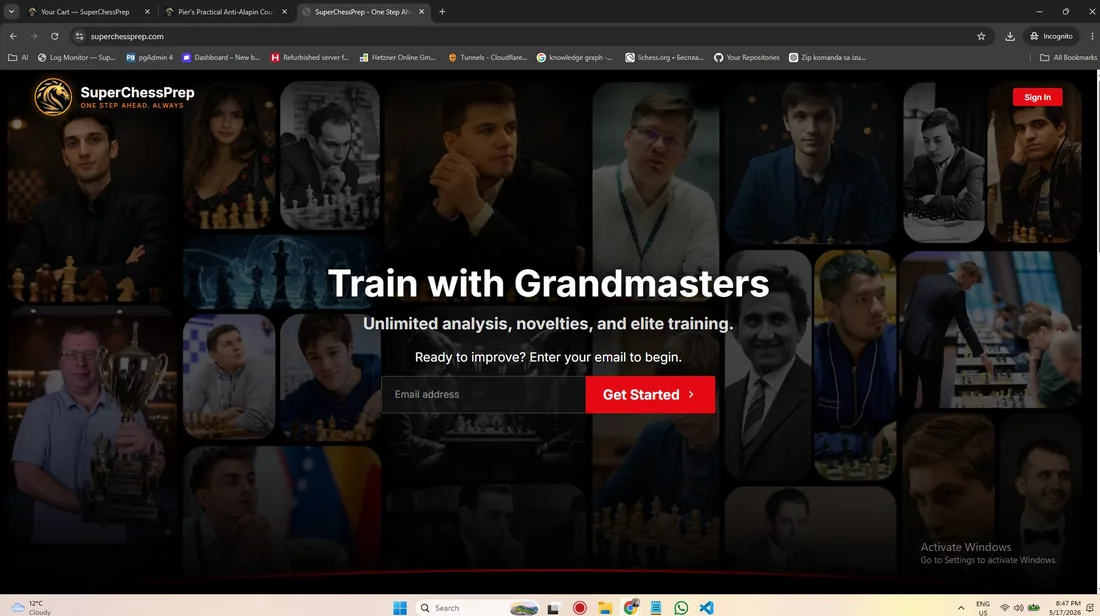 SuperChessPrep homepage — Train with Grandmasters